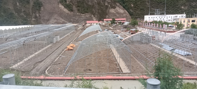 建設(shè)中的博美示范園。新龍縣委宣傳部供圖