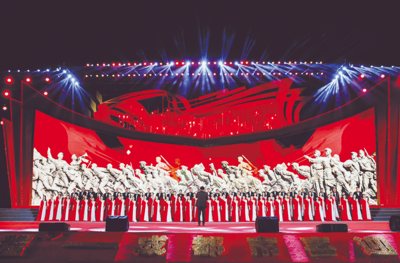 成都市喜迎黨的二十大群眾文藝匯演晚會(huì)現(xiàn)場