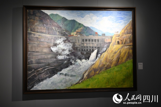 書畫展作品。宋明攝
