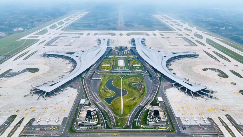成都天府國際機場。東部新區(qū)供圖