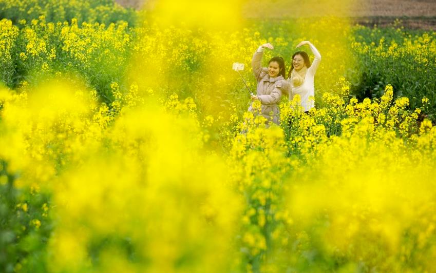 四川廣安：花開(kāi)引客來(lái) 田園風(fēng)光美