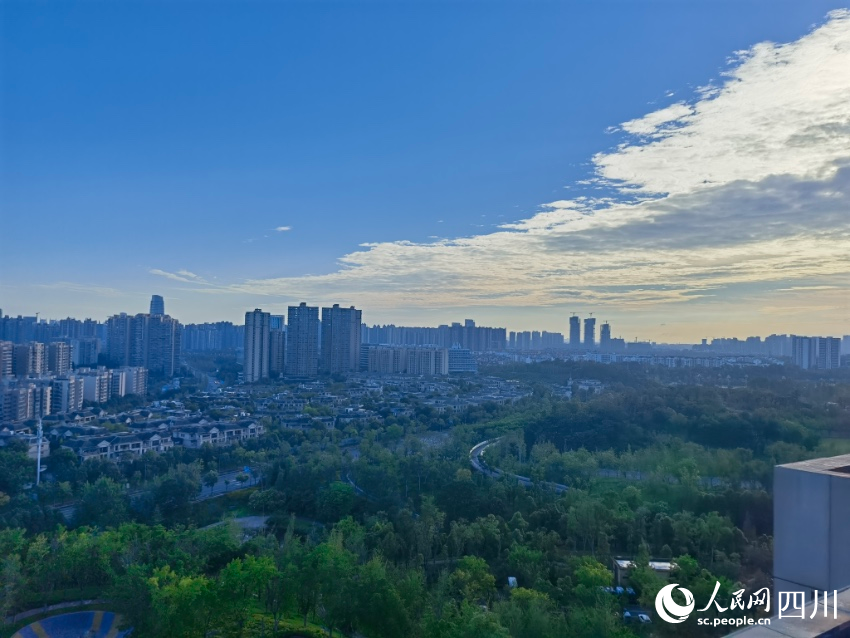7月28日清晨的成都。劉洋攝