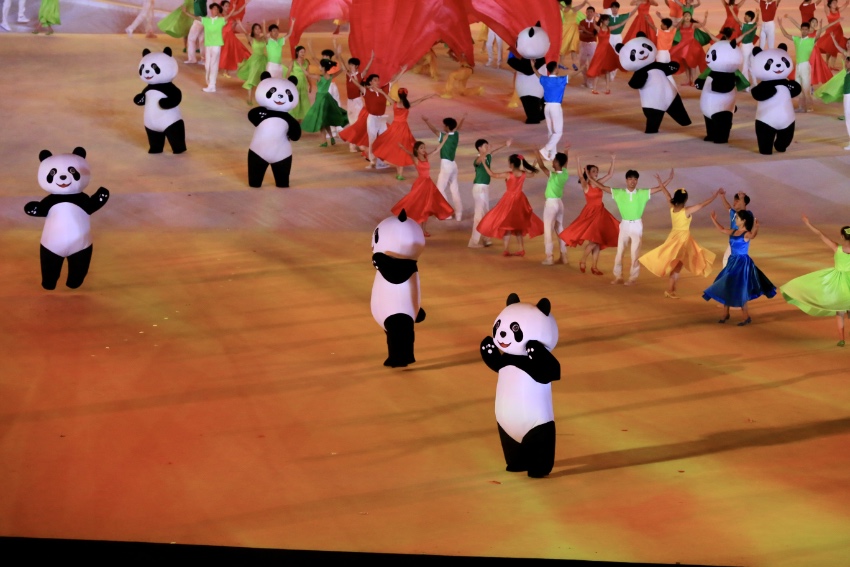 開幕式上的“蓉寶”。人民網(wǎng)記者 朱虹攝