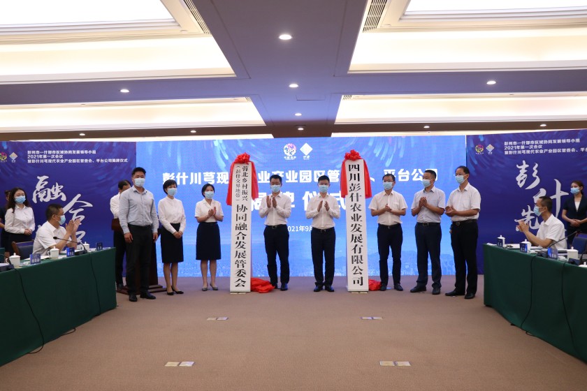 揭牌儀式。彭什川芎現(xiàn)代農(nóng)業(yè)產(chǎn)業(yè)園區(qū)管委會(huì)供圖