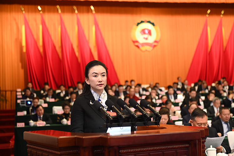 王正委員代表民盟四川省委會(huì)發(fā)言。民盟四川省委會(huì)供圖