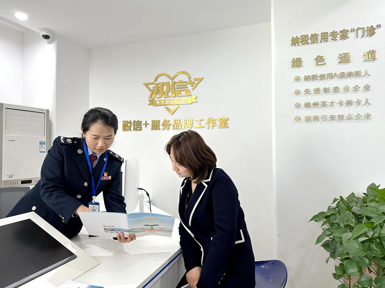 稅務干部為納稅人繳費人辦理業(yè)務。四川省稅務局供圖