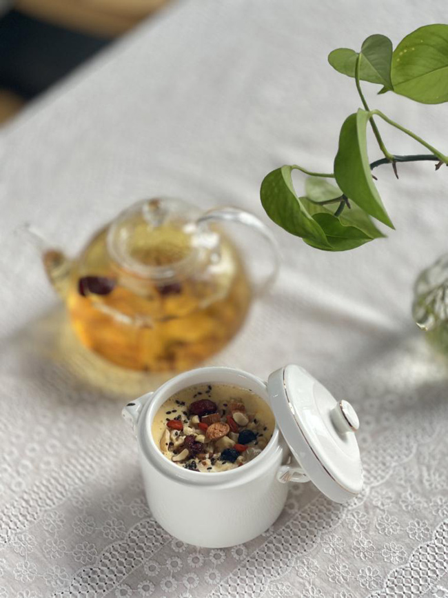 中醫(yī)特色茶飲及甜點(diǎn)。四川省中醫(yī)醫(yī)院供圖