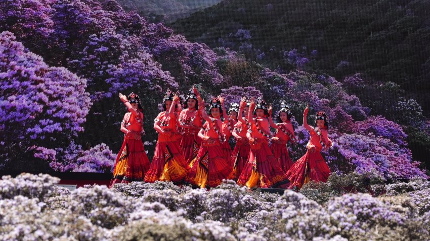 2024清涼涼山·昭覺索瑪花季開幕式現(xiàn)場(chǎng)表演。昭覺縣融媒體中心供圖