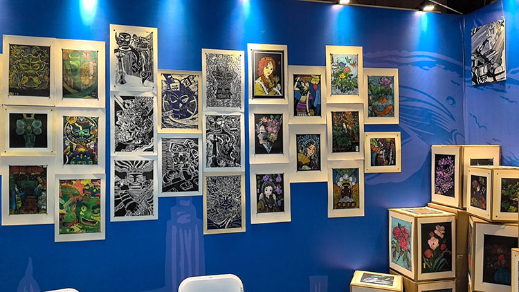 作品展示區(qū)。青羊?qū)嶒?yàn)中學(xué)供圖