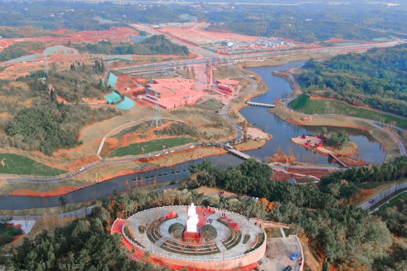自貢江姐故里紅色教育基地項(xiàng)目。四川華西集團(tuán)供圖