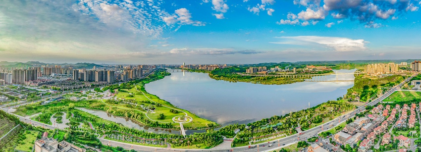 南充城市全貌。南充市委宣傳部供圖