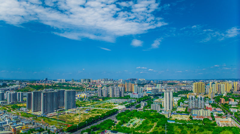 高新區(qū)（科技城直管區(qū)）全景圖。綿陽(yáng)市委宣傳部供圖