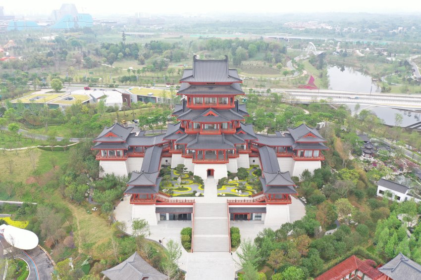 2024成都世園會主會場最高建筑錦云樓。中國五冶集團供圖