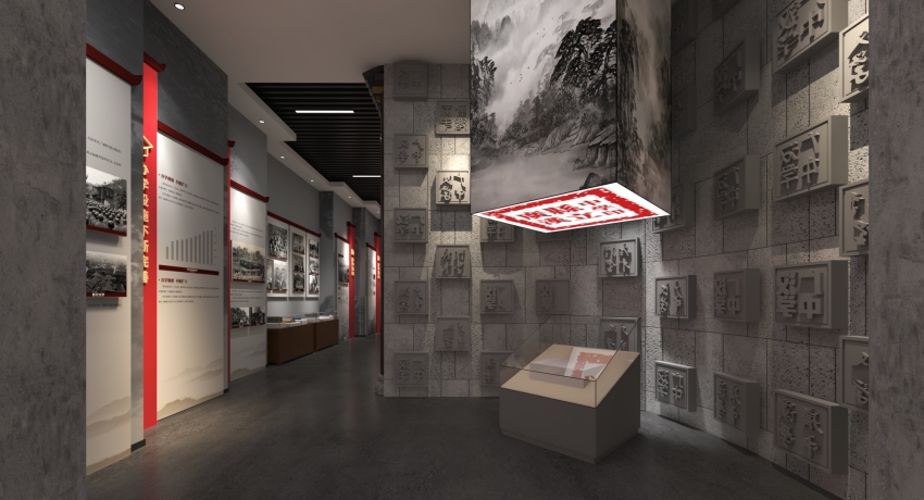 服務(wù)案例展示：某中學(xué)校史館。重慶政勤實業(yè)有限公司供圖