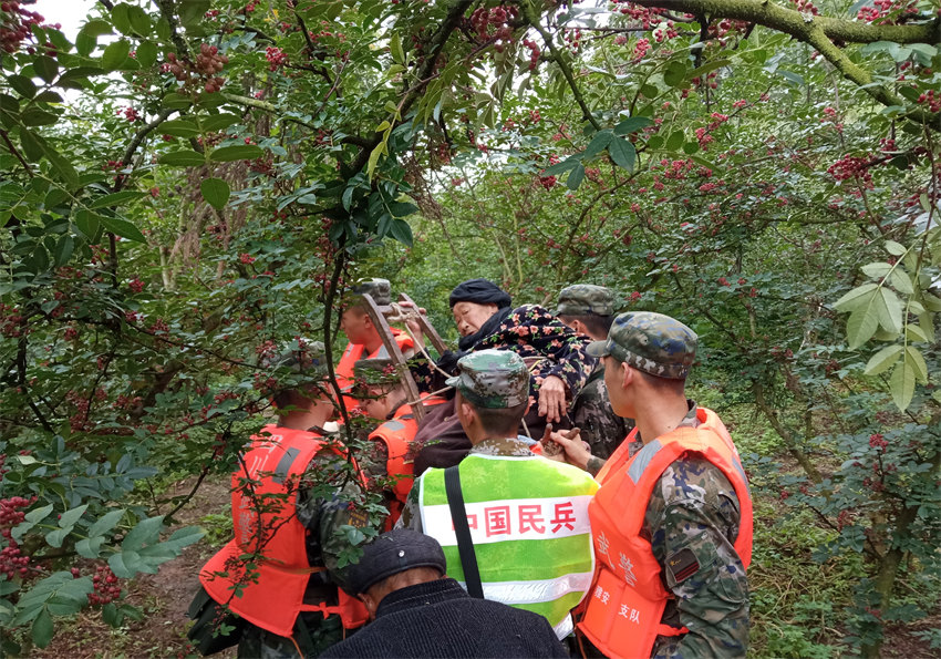 官兵民兵持續(xù)奮戰(zhàn)救援一線。四川省軍區(qū)供圖