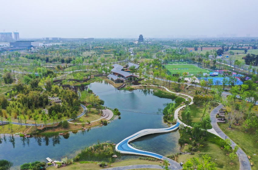 驛馬河公園。成都市規(guī)劃和自然資源局供圖