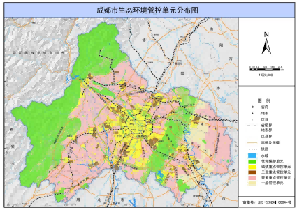 成都市生態(tài)環(huán)境分區(qū)管控圖。成都市生態(tài)環(huán)境局供圖