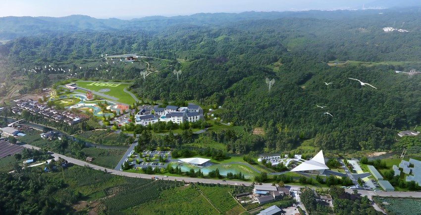 成都（彭州）民用無人駕駛航空試驗(yàn)基鳥瞰圖。四川翔彭智航科技有限公司供圖