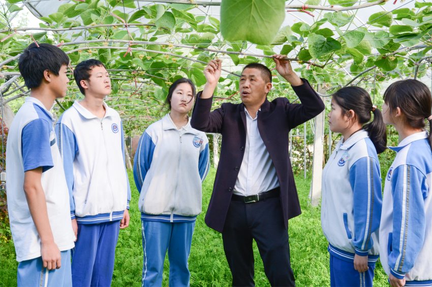 蒼溪縣職業(yè)高級中學(xué)組織獼猴桃實踐活動。蒼溪縣職業(yè)高級中學(xué)供圖