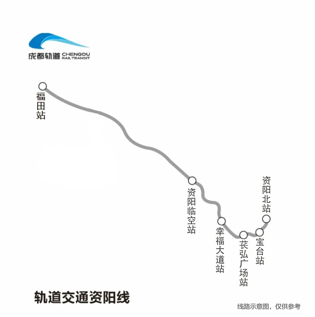 軌道交通資陽線線路圖。成都軌道集團(tuán)供圖