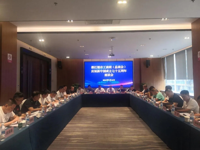 座談會現(xiàn)場。都江堰市委統(tǒng)戰(zhàn)部供圖