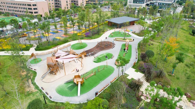 青臺(tái)山郵票綠地公園。龍泉驛區(qū)委宣傳部供圖