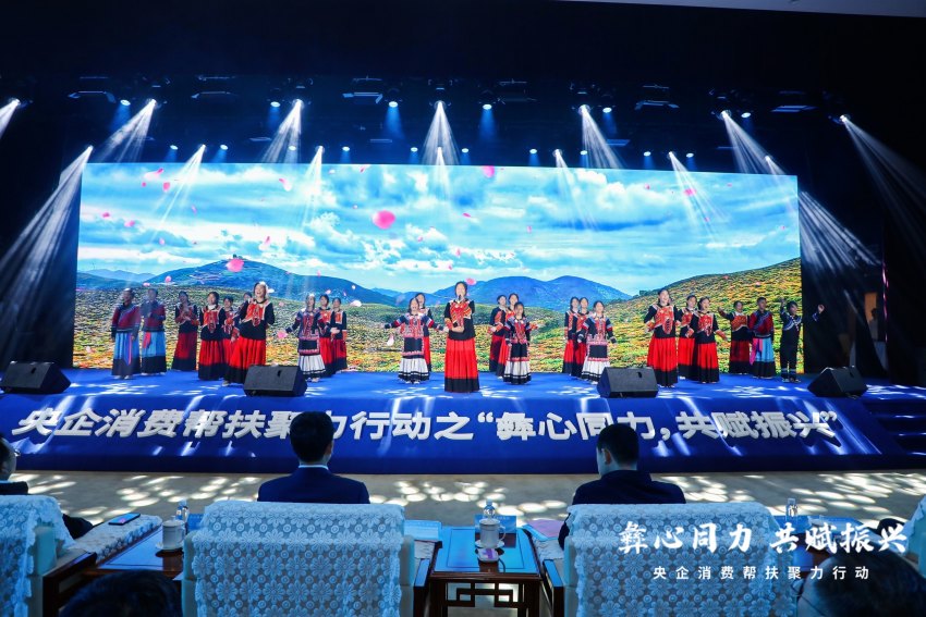 東方電氣集團聯(lián)合主辦央企消費幫扶聚力行動之“彝心同力，共賦振興”購物節(jié)活動。東方電氣集團供圖