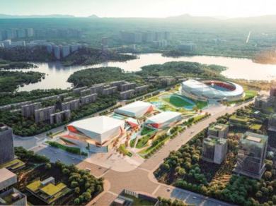 川渝廣安共享體育基地工程建設(shè)進度過半