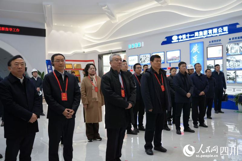 代表視察成渝中線高鐵四川段建設現(xiàn)場。人民網(wǎng)記者 李平攝