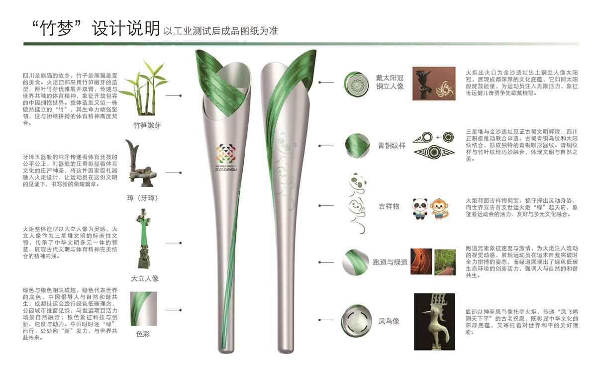世運會史上首支火炬“竹夢”在成都發(fā)布。成都市委宣傳部供圖