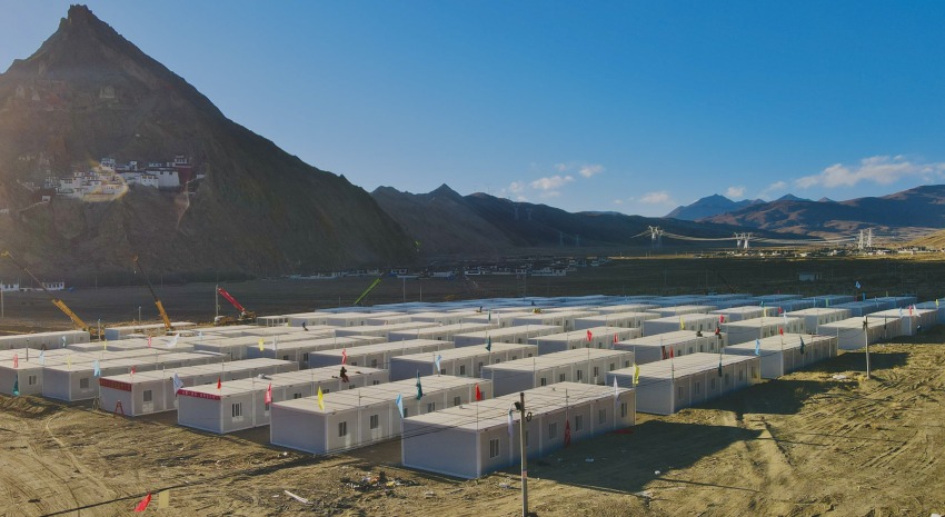 中國五冶集團馳援建設的西藏定日縣震后安置點。中國五冶集團供圖