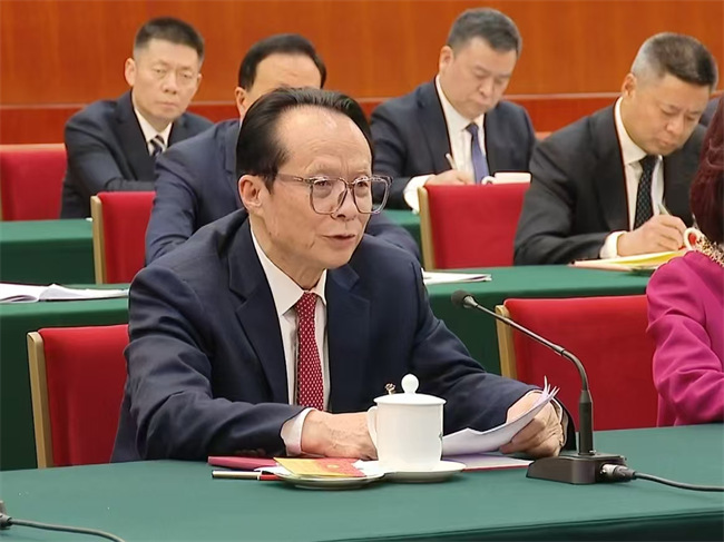 全國人大代表、好醫(yī)生藥業(yè)集團董事長耿福能在會上發(fā)言。好醫(yī)生藥業(yè)集團供圖