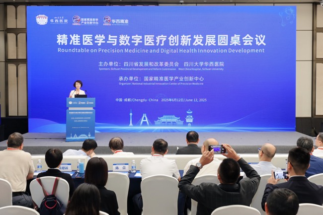 精準(zhǔn)醫(yī)學(xué)與數(shù)字醫(yī)療圓桌會(huì)議在蓉舉辦。國(guó)家精準(zhǔn)醫(yī)學(xué)產(chǎn)業(yè)創(chuàng)新中心供圖