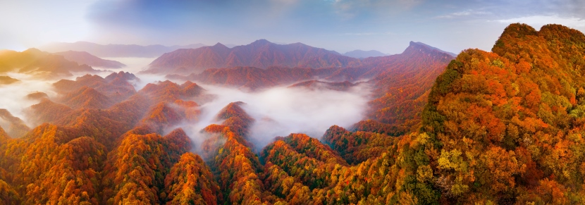 光霧山秋季紅葉景觀。巴中文旅供圖