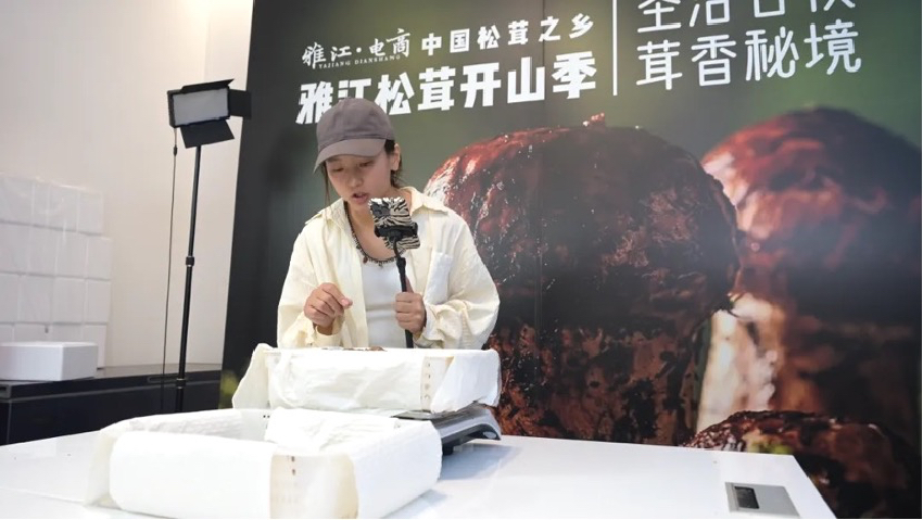 直播現(xiàn)場(chǎng)。雅江外宣供圖