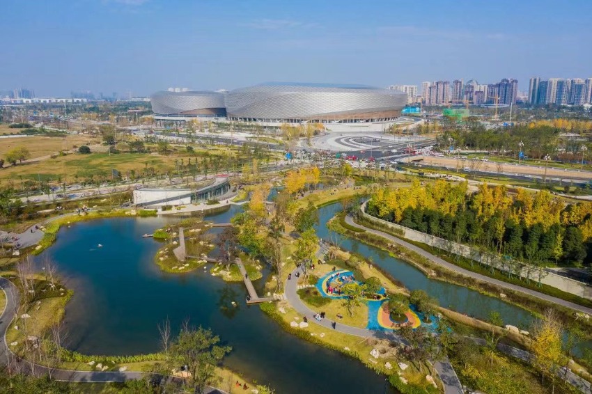 九道堰水生態(tài)治理示范段。成都市水務局供圖
