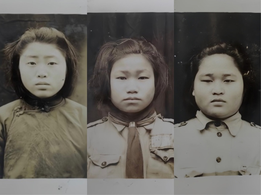 曹達(dá)容、李興彬、李興惠3名學(xué)生照片。資中縣檔案館供圖
