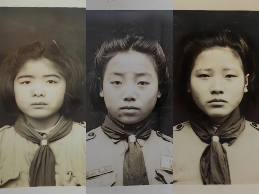 盧崇階、楊俊明、姚仕竹3名學(xué)生照片。資中縣檔案館供圖