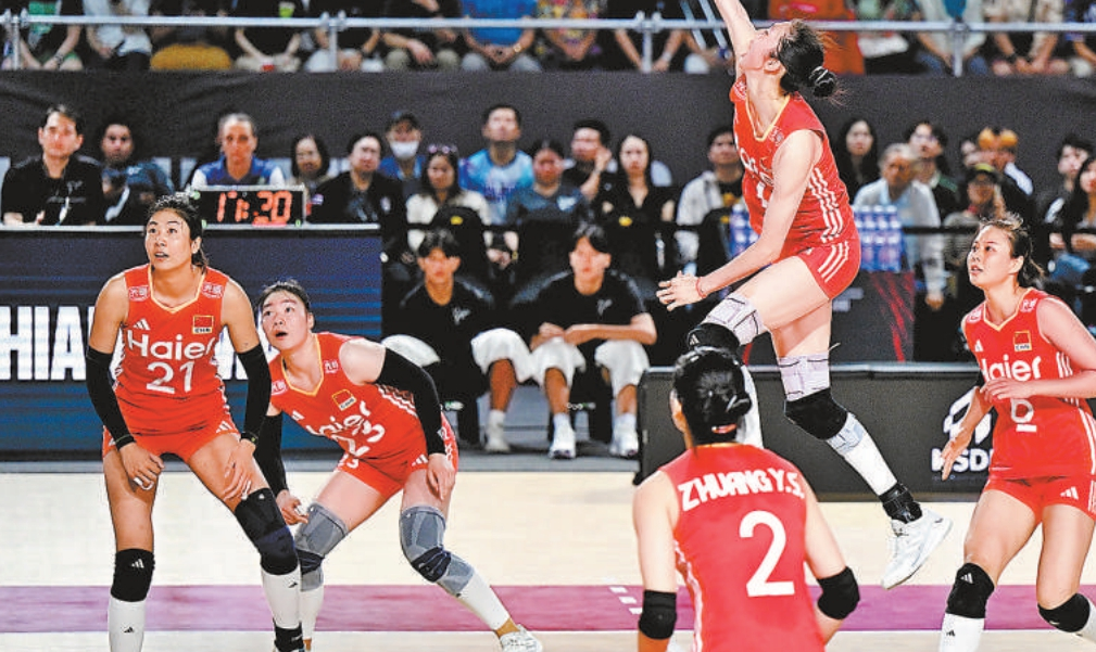 世錦賽小組賽三連勝晉級(jí) 中國(guó)女排越打越自信