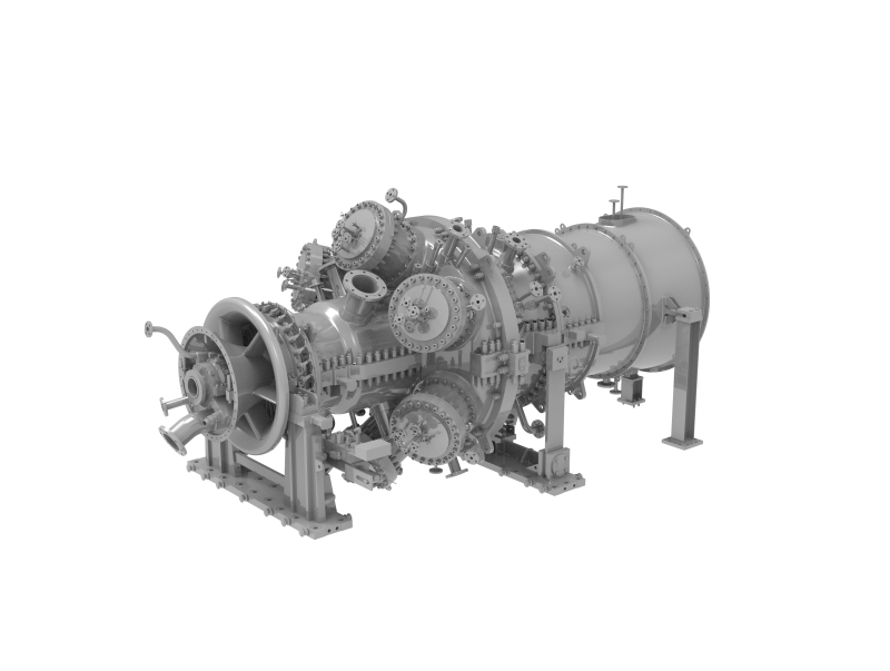 東方汽輪機自主研發(fā)的首款15兆瓦純氫燃氣輪機（G15H）正式亮相。東方汽輪機供圖