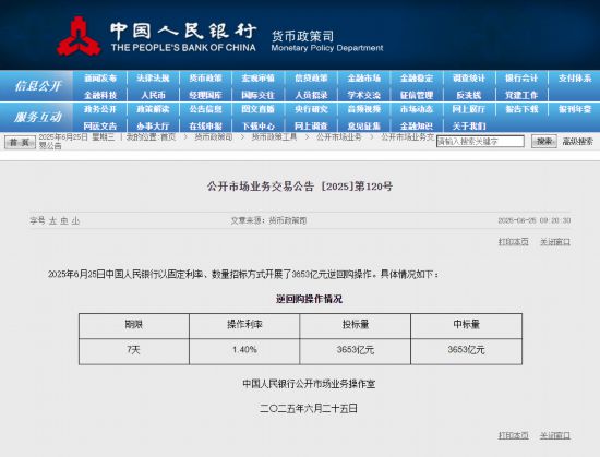 中國(guó)人民銀行網(wǎng)站截圖。